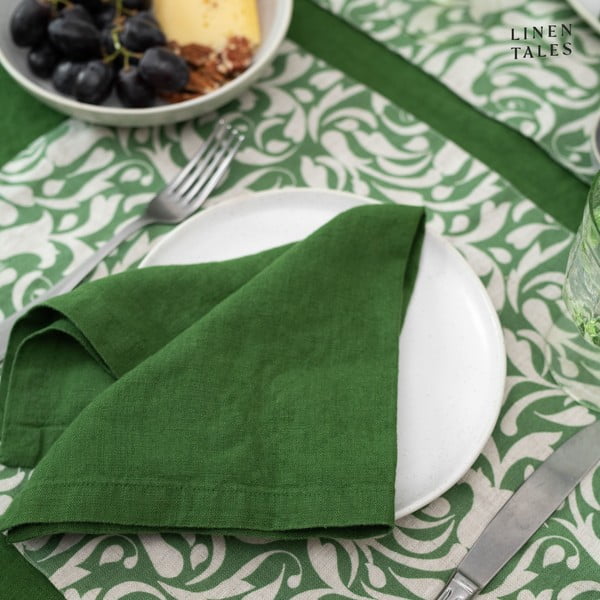 Laneni ubrusi u setu 2 kom 40x40 cm True Green – Linen Tales-image-4