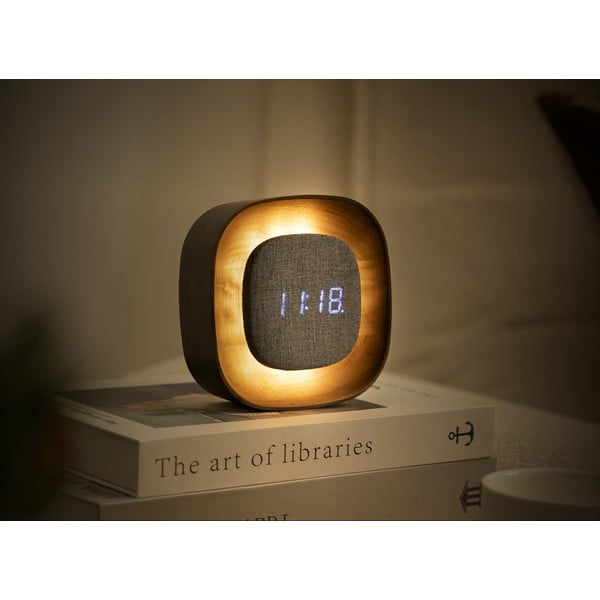 Digitalna budilica Lumos Walnut – Gingko-image-1