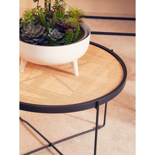 Okrugao stolić za kavu od ratana u prirodnoj boji ø 60 cm Depok – Premier Housewares-image-1