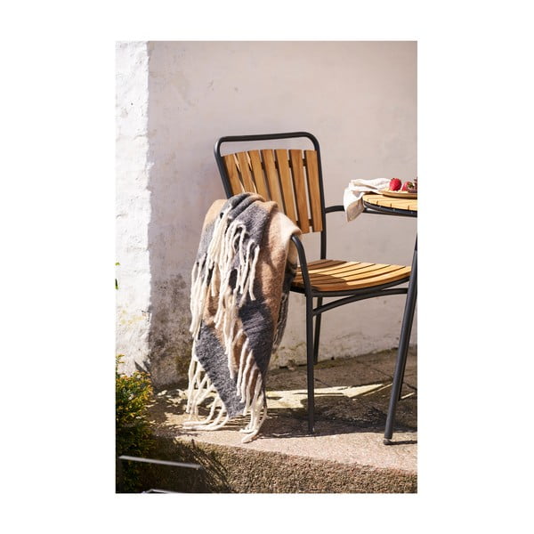 Smeđa deka od mješavine vune 130x170 cm Carmel – House Nordic-image-1