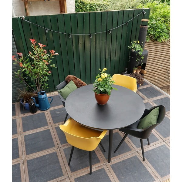 Crni vrtni stol Hartman Sophie, ø 128 cm-image-1