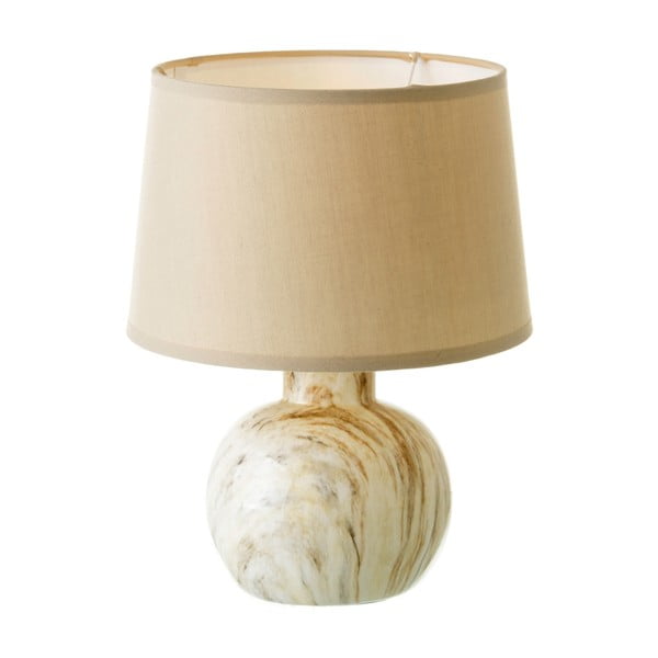 Bež stolna lampa keramička s tekstilnim sjenilom (visina 26,5 cm) – Casa Selección