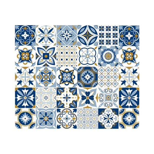 Set od 30 naljepnica Ambiance Zora, 15 x 15 cm-image-3