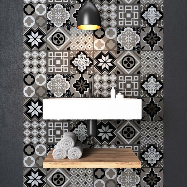 Set od 9 zidnih naljepnica Ambiance Cement Tiles Charltina, 10 x 10 cm-image-2