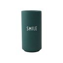 Tamnozelena porculanska vaza Design Letters Smile, visina 11 cm