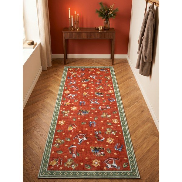 Crvena/zelena staza s božićnim motivom 80x200 cm Toy's Delight Nostalgic Noel Red Green – Villeroy&Boch-image-1