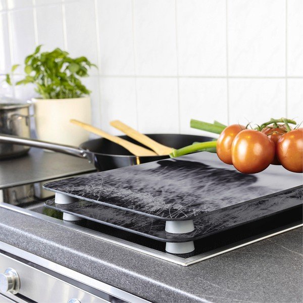 Zaštitni poklopci za štednjak u setu od kaljenog stakla 2 kom 30x52 cm Universal Highland Cattle – Wenko-image-1