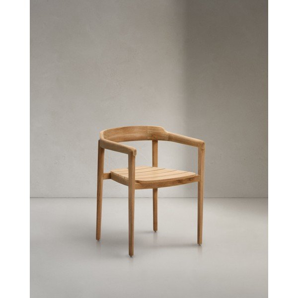 Vrtna stolica od masivnog drveta u prirodnoj boji Icaro – Kave Home-image-1