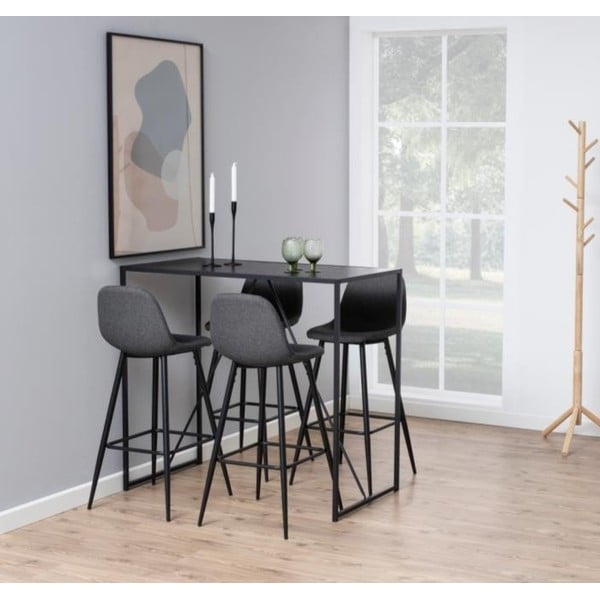 Svjetlosiva barska stolica s metalnim postoljem Actona Wilma-image-1