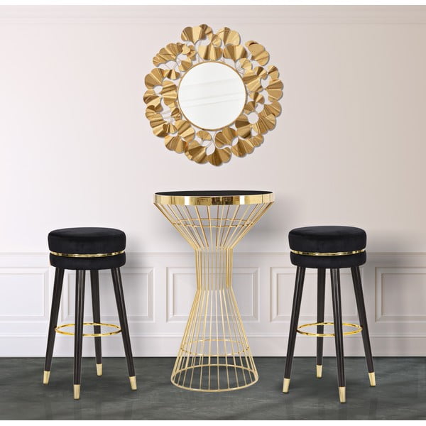 Crna/u zlatnoj boji podstavljena barska stolica (visine sjedala 74 cm) Paris – Mauro Ferretti-image-1