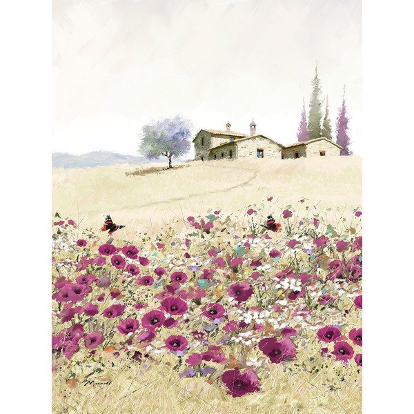 Slika na platnu Styler Violet Poppies, 50 x 70 cm