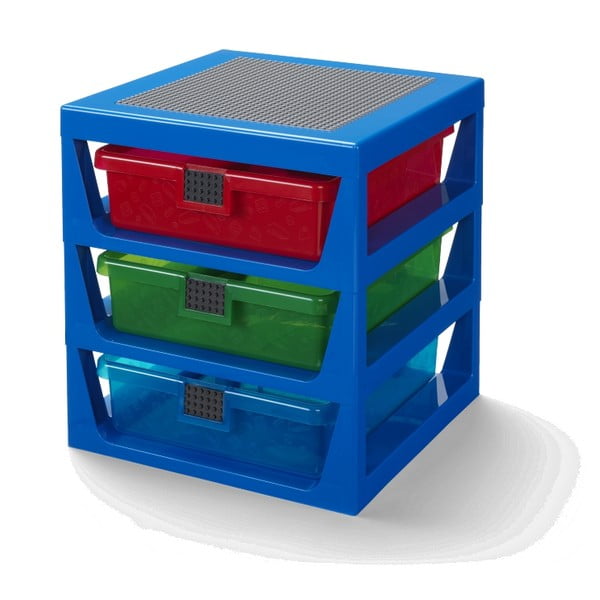 Plavi organizator s 3 ladice za odlaganje LEGO®