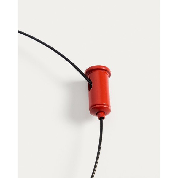 Crvena LED stropna svjetiljka s mogućnosti zatamnjivanja s metalnim sjenilom ø 16 cm Porte – Kave Home-image-3