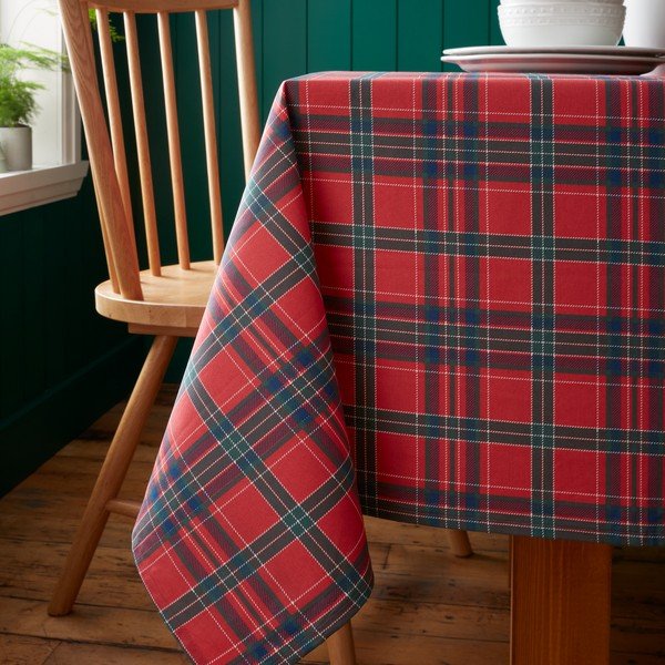 Pamučan stolnjak s božićnim motivom 178x137 cm Christmas Tartan Check – Catherine Lansfield-image-1