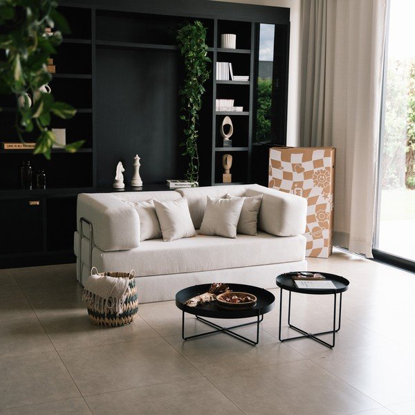 Bež sklopiva sofa od bouclé tkanine 180 cm Bloom – TemaHome-image-3