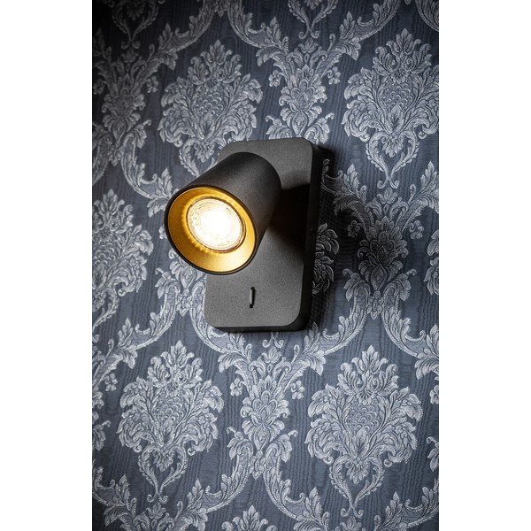Crna zidna lampa ø 8 cm Elli – GTV-image-2