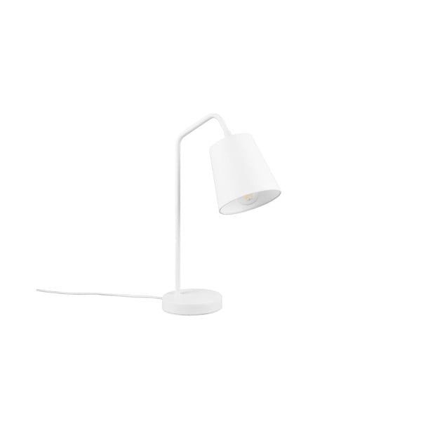Bijela stolna lampa s tekstilnim sjenilom (visina 45 cm) Buddy – Trio