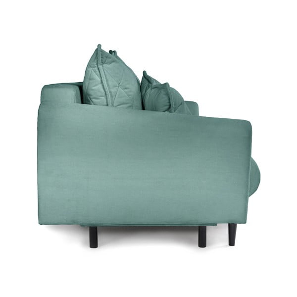Tirkizna sklopiva/s prostorom za odlaganje sofa od samta 215 cm Bjork – Bonami Selection-image-4