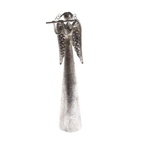 Metalni ukras u obliku anđela s flautom Dakls, visina 16,5 cm