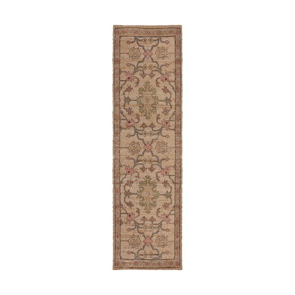 Ručno rađena staza od mješavine jute u prirodnoj boji 60x230 cm Celine Jute Global – Flair Rugs