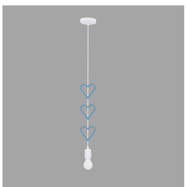 Bijelo-plava dječja svjetiljka s metalnim sjenilom Single - Candellux Lighting-image-1