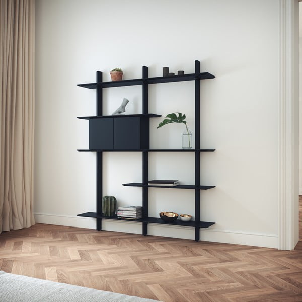 Crni modularni sustav polica 68,5x68,5 cm Bridge - Tenzo-image-1