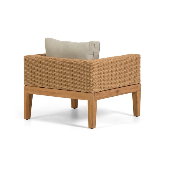 Vrtna fotelja s bež jastucima Kave Home Acae-image-2