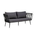 Crna metalna vrtna sofa Pavone – Bloomingville