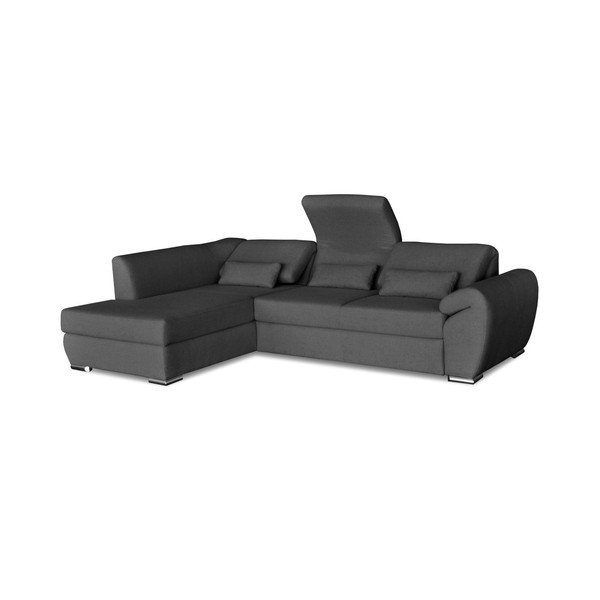 Tamno sivi kutni kauč na razvlačenje Windsor &amp; Co. Sofe Epsilon, lijevi kut-image-1