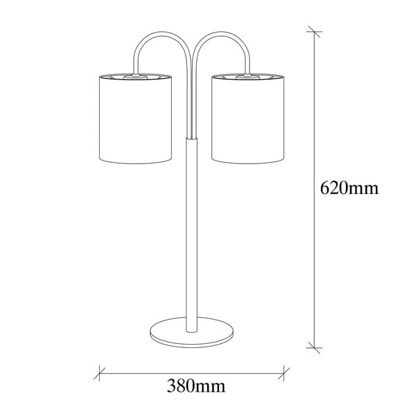 Crna metalna stolna lampa s krem sjenilima Opviq svjetla Sifi-image-2