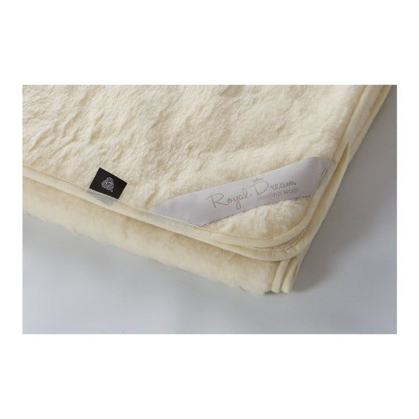 Bež deka od merino vune Royal Dream, 160 x 200 cm