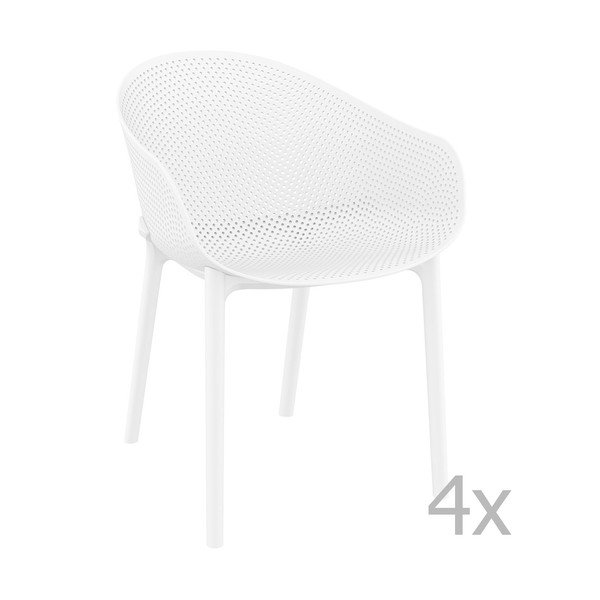 Set od 4 bijele vrtne stolice Resol Sky-image-1
