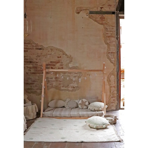 Kaki zeleni/krem periv/ručno rađen pamučan dječji tepih 120x160 cm Hippy Dots Olive – Lorena Canals-image-3