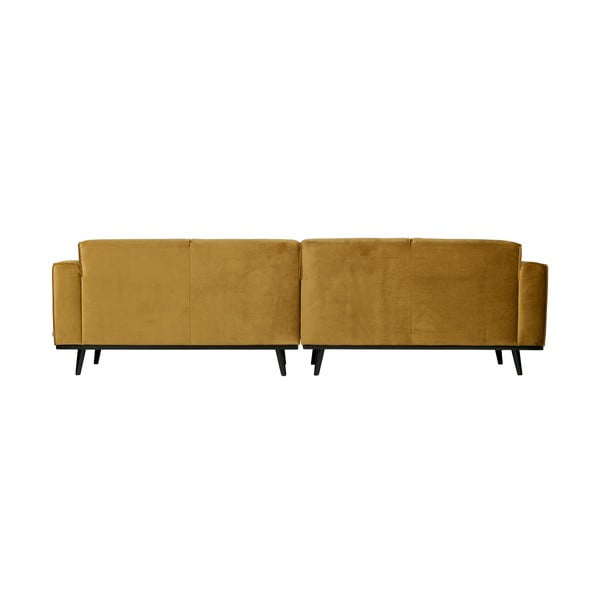 Žuta  baršunasti sofa 280 cm Statement – WOOOD-image-2