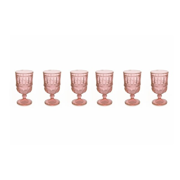 Set od 6 ružičastih čaša za vino Villa d&#39;Este Chic, 275 ml