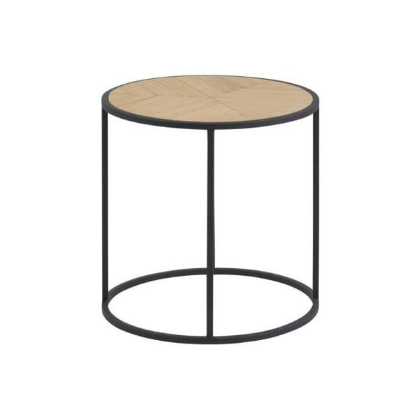 Stol za kavu s crnom metalnom konstrukcijom Actona Ortiz, ø 45 cm