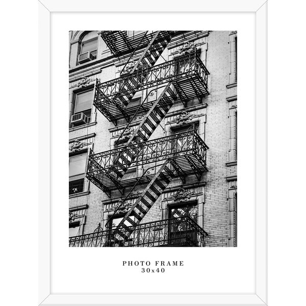 Bijeli zidni okvir Styler Florida, 33 x 43 cm