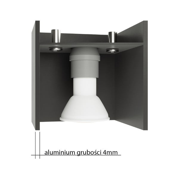 Tamno siva zidna lampa Geo – Sollux-image-4