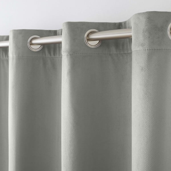 Siva termo izolacijska zavjesa od samta 140x260 cm Polarchic – douceur d'intérieur-image-3