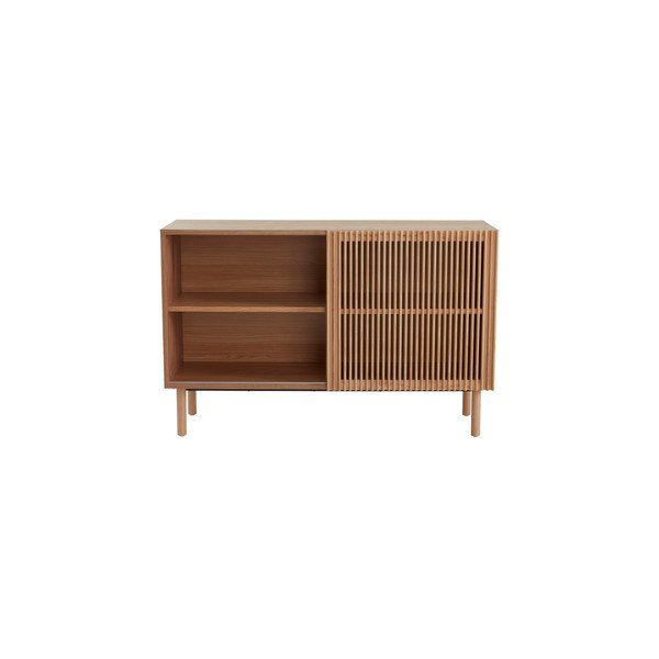 Ormarić u dekoru jasena s kliznim vratima u prirodnoj boji 124x80x45 cm Sion – Jotex-image-3