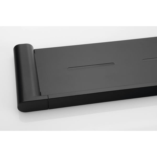 Mat crna mjedena zidna kupaonska polica Flori – Sapho-image-1