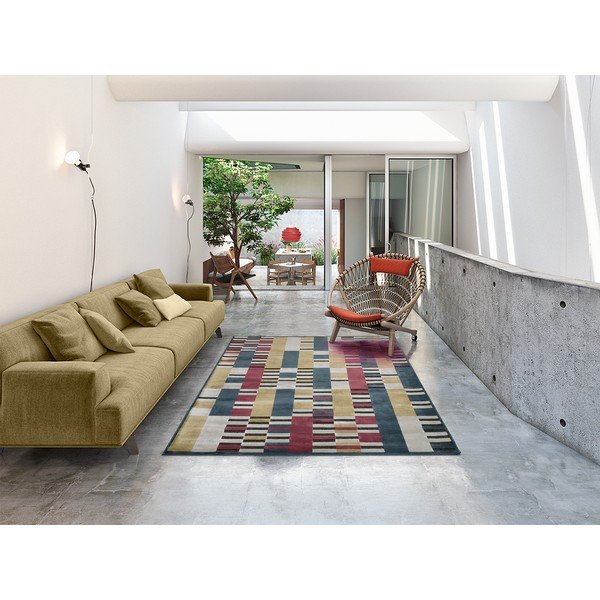 Žuti tepih Universal Farashe Stripes, 140 x 200 cm-image-1