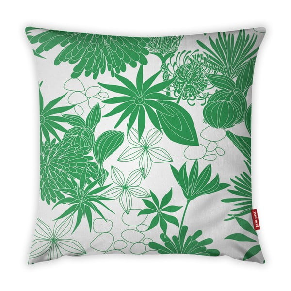 Zeleno-bijela navlaka za jastuk Vitaus Jungle Verde, 43 x 43 cm