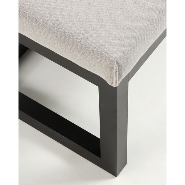 Crna/sivo-bež klupa Loya – Kave Home-image-3