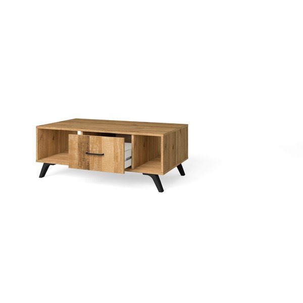 Stolić za kavu u dekoru hrasta u prirodnoj boji 60x100 cm Nordic – Marckeric-image-2