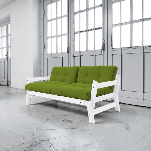 Sofa na razvlačenje Karup Step White / Lime