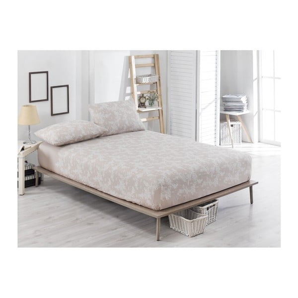 Set elastičnih plahti i jastučnice za krevet za jednu osobu Clementino Gris, 100 x 200 cm