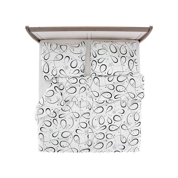 Crno-bijela posteljina za krevet za jednu osobu od krepa 140x200 cm Top Class – B.E.S.-image-2