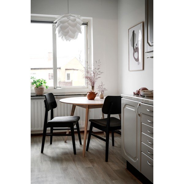 Okrugli blagovaonski stol s pločom u dekoru hrasta 115x115 cm Yumi - Rowico-image-2