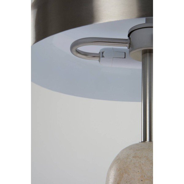 Stolna lampa 
od travertina
 u srebrnoj boji (visina 46 cm) Ina – Jotex-image-3